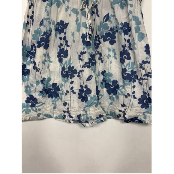 Aeropostale White Floral Babydoll Top Small Y2K Boho - Picture 5 of 10